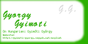 gyorgy gyimoti business card