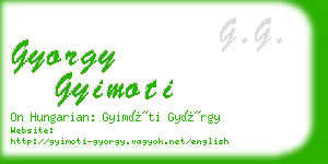 gyorgy gyimoti business card